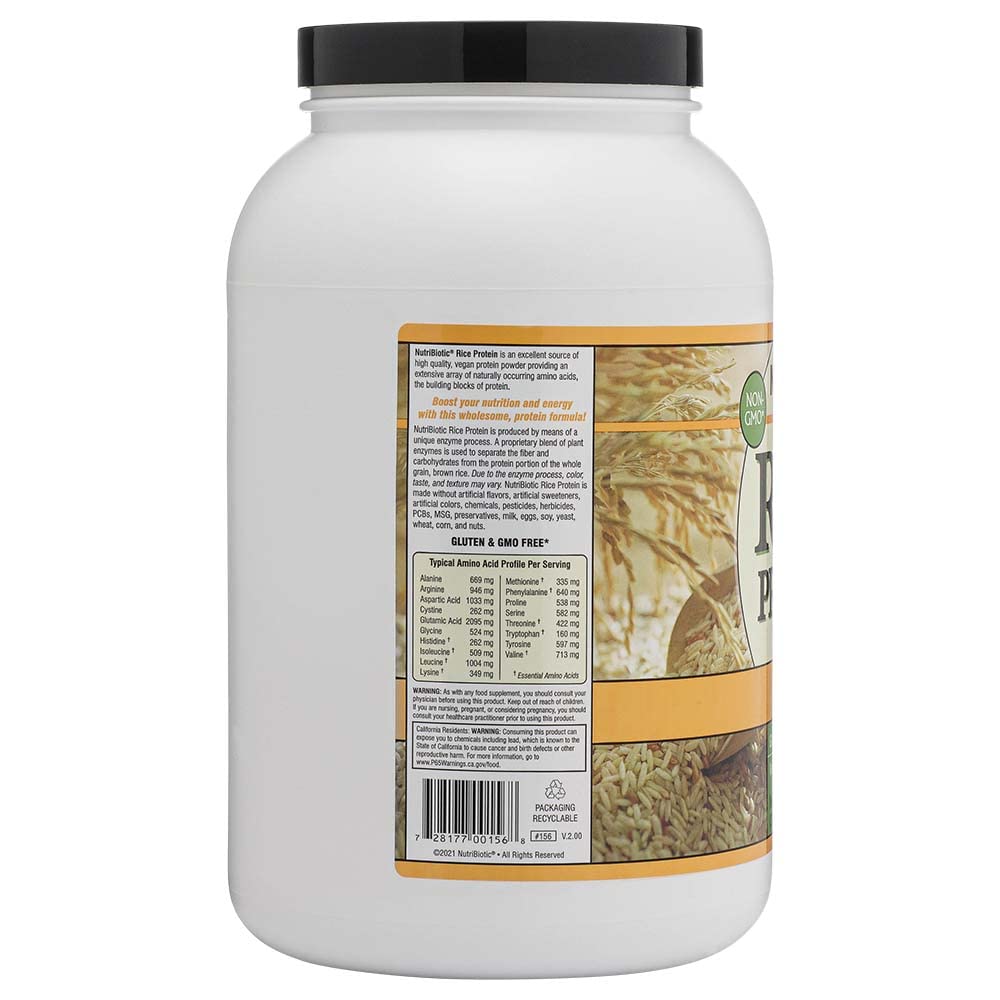 NutriBiotic Vanilla Rice Protein Powder, 48