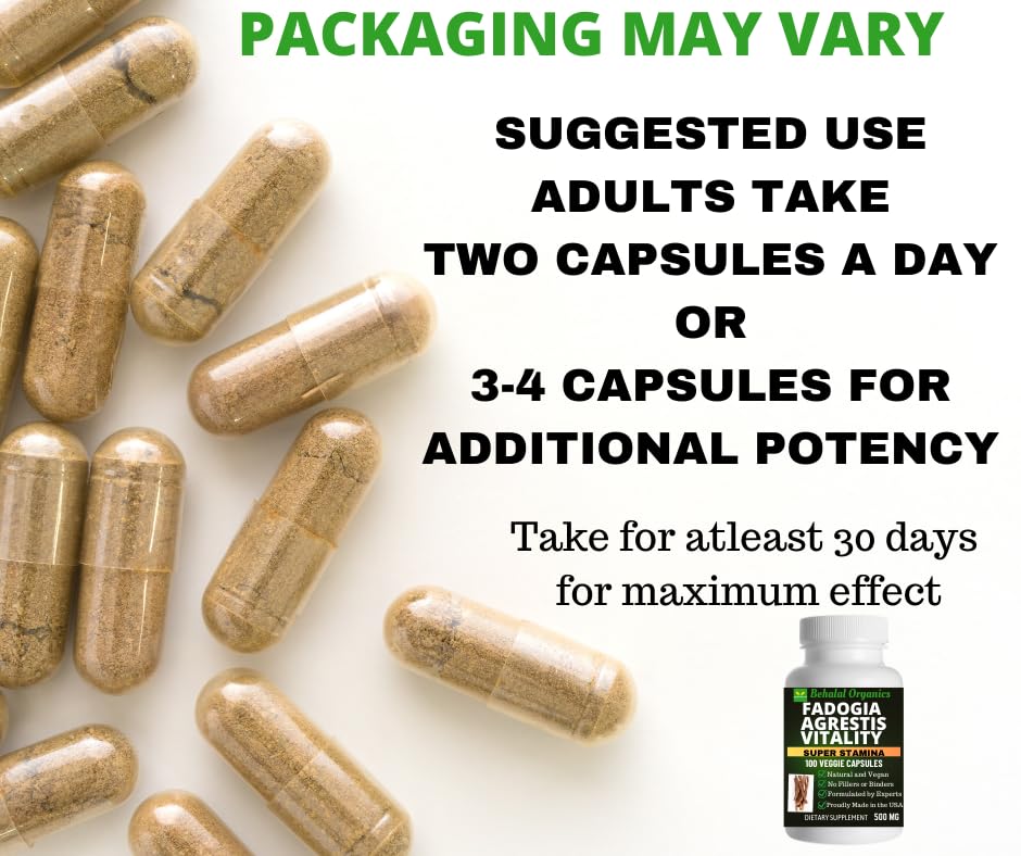 Behalal Organics Fadogia Agrestis Capsules 100 Count