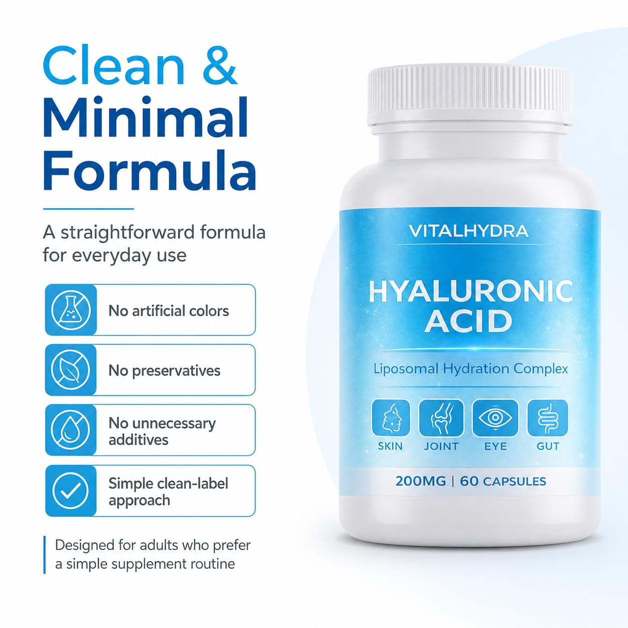 AUCIER VitalHydra Hyaluronic Acid, 60 Capsules