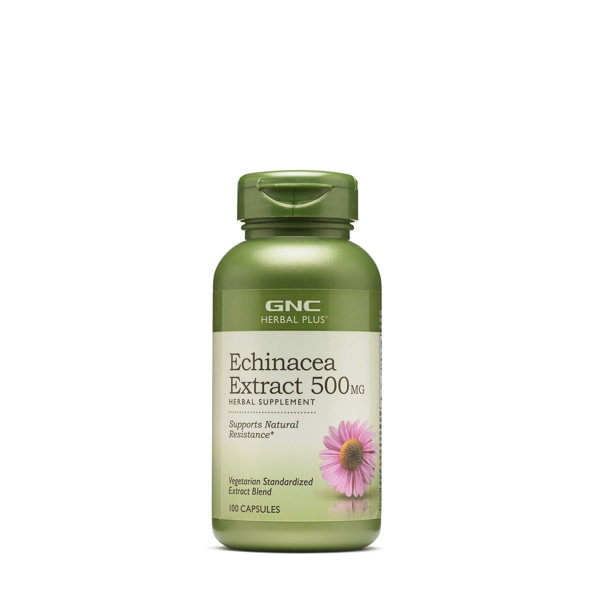 GNC Herbal Plus Echinacea Extract 500mg Capsule, 100 Count