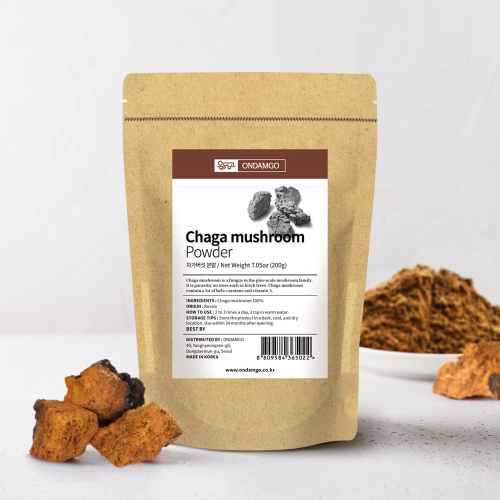 ONDAMGO Chaga Mushrooms Powder 7.05 Ounces