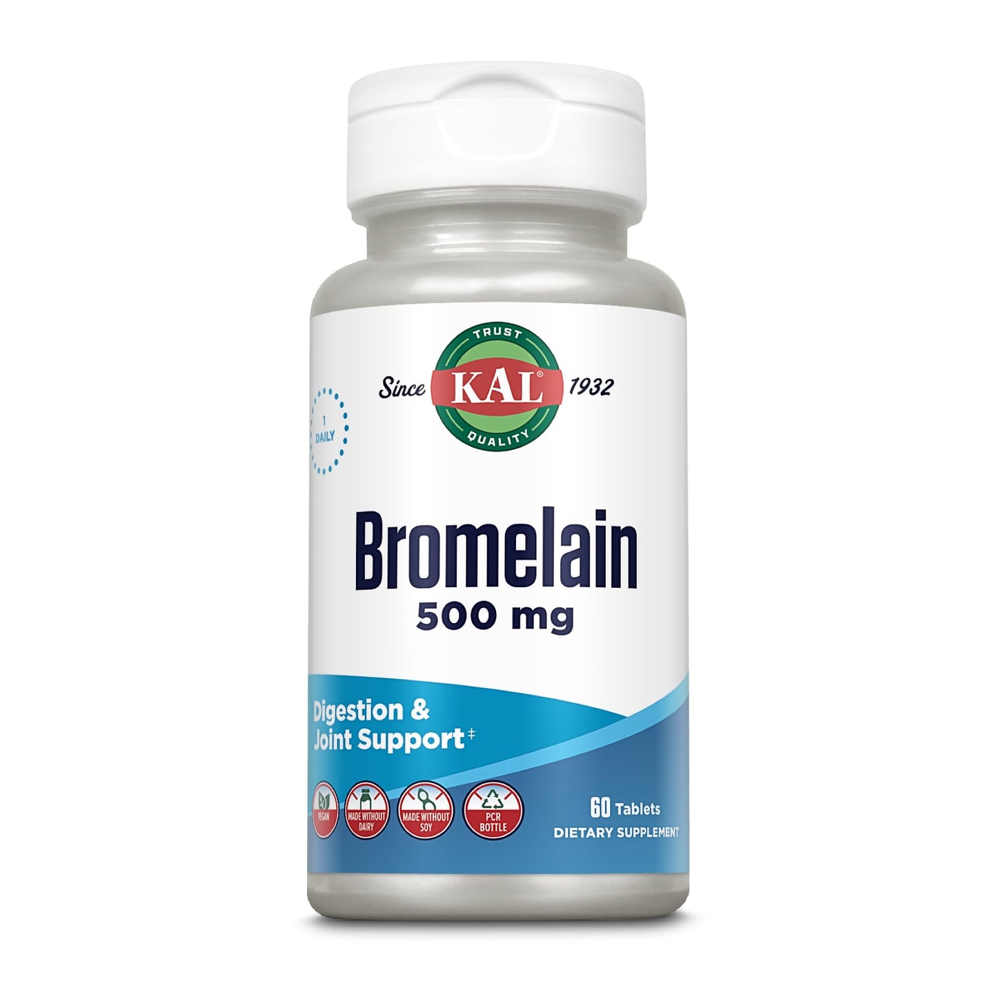 KAL Bromelain 500 mg Tablets, 60 Tablets