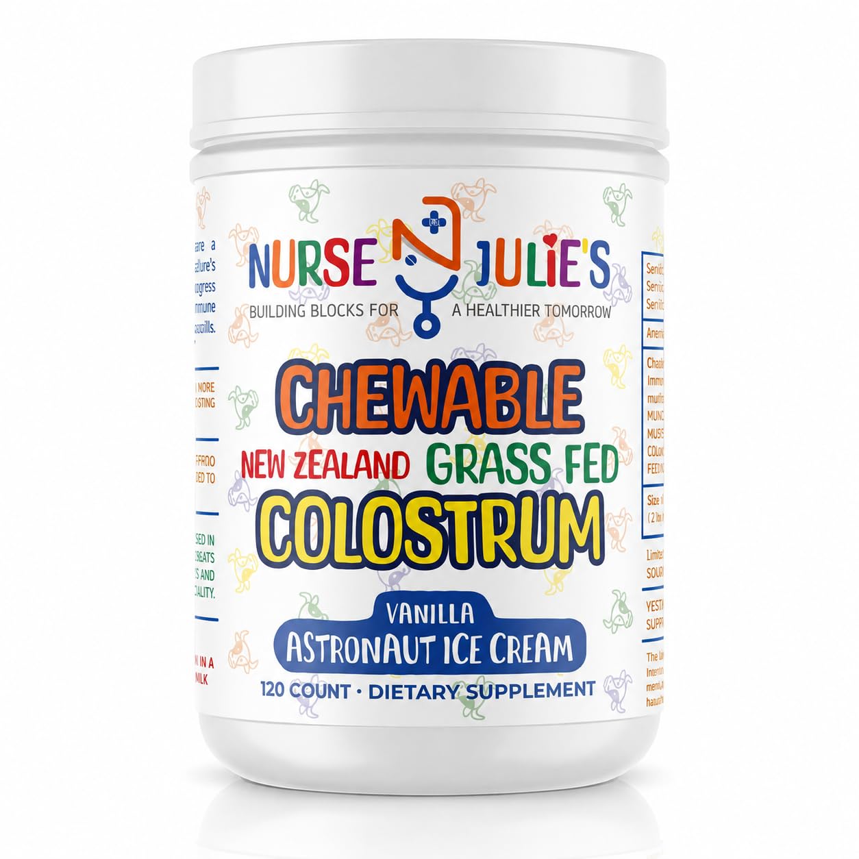 Nurse Julie's Colostrum for Kids Chewable Tablets, 120 Tablets