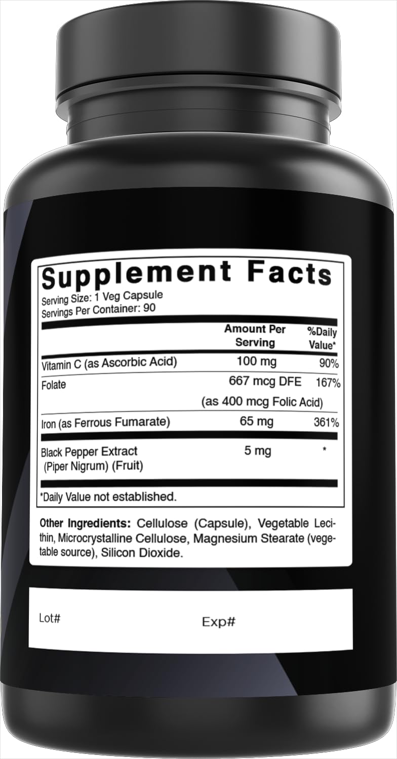 Best Naturals Day-to-Day Liposomal Iron Veg Capsules, 90 Count