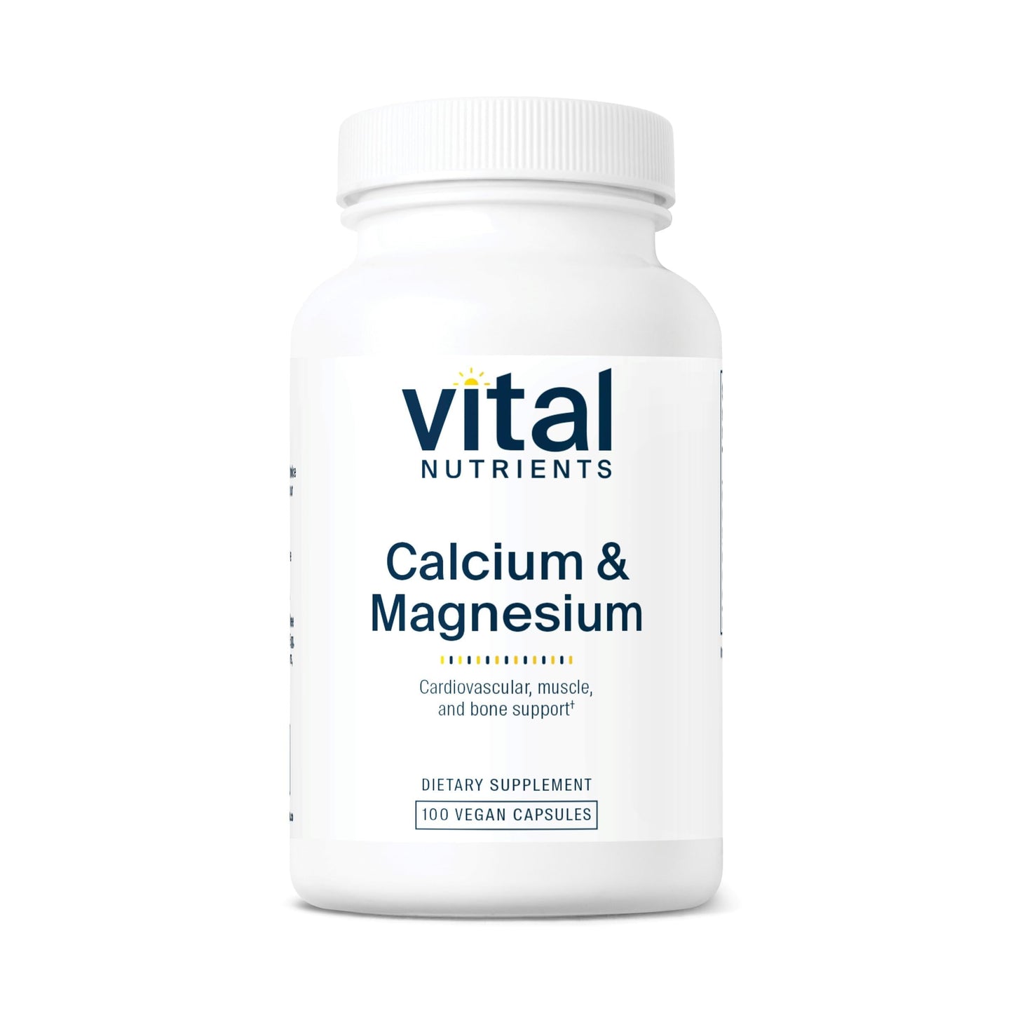 Vital Nutrients Calcium & Magnesium - Vegan Calcium Supplement with Magnesium 100 Capsules