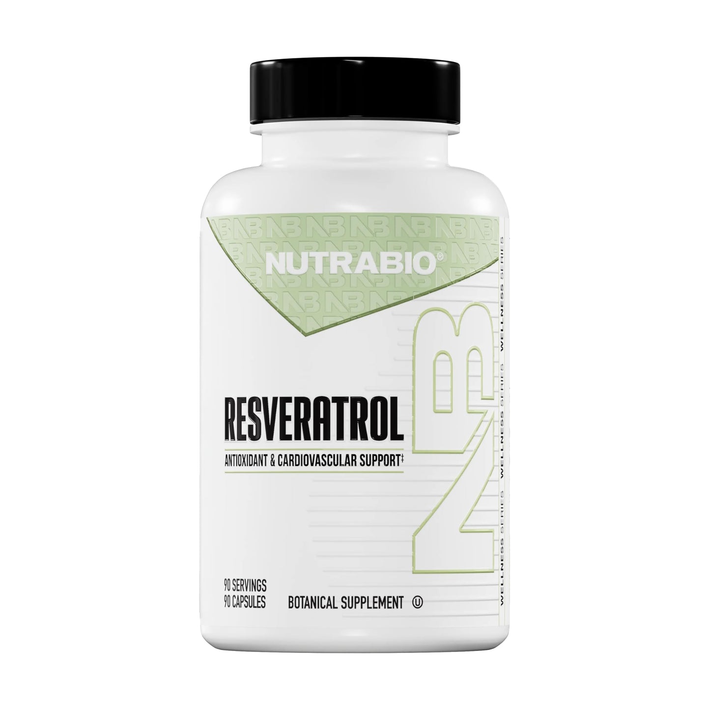 NutraBio 98% Pure Resveratrol Supplement 500mg Capsule, 90 Capsules