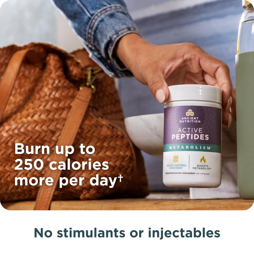 Ancient Nutrition Active Peptides Metabolism Capsules 60 Count