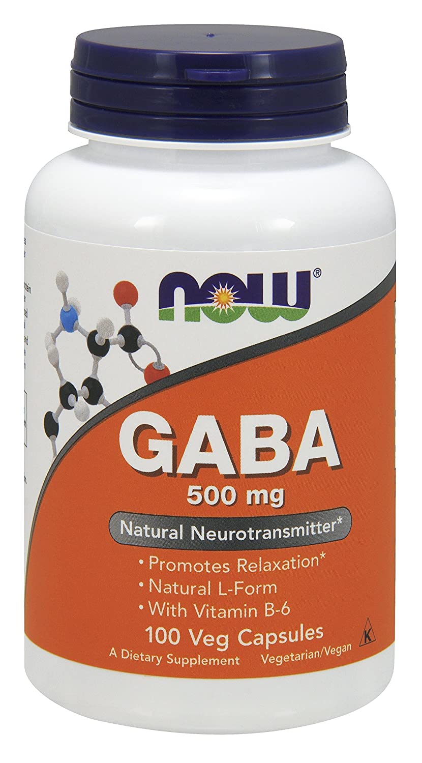 NOW Foods GABA 500mg Capsule, 100 Count