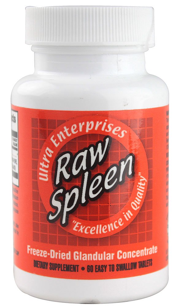 Ultra Glandulars Ultra Raw Spleen 200mg Tablets, 60 Count