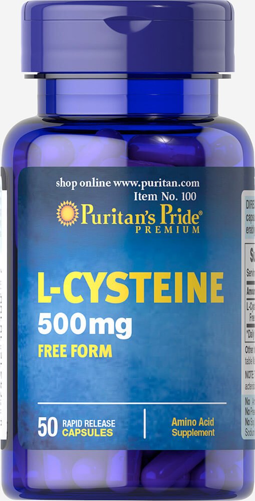 Puritan's Pride L-Cysteine 500 mg Capsules, 50 Count