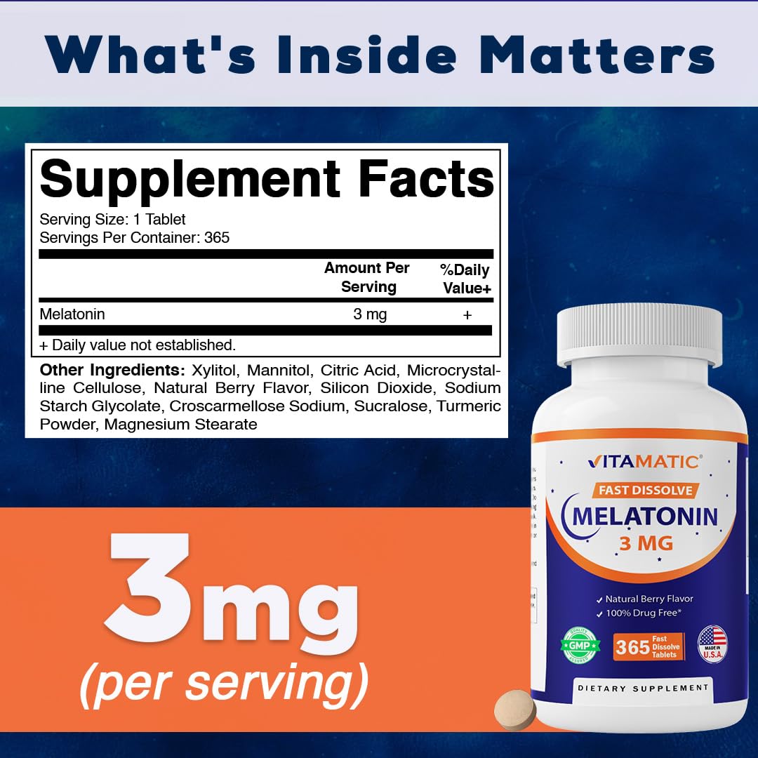 Vitamatic Melatonin 3mg 730 Tablets