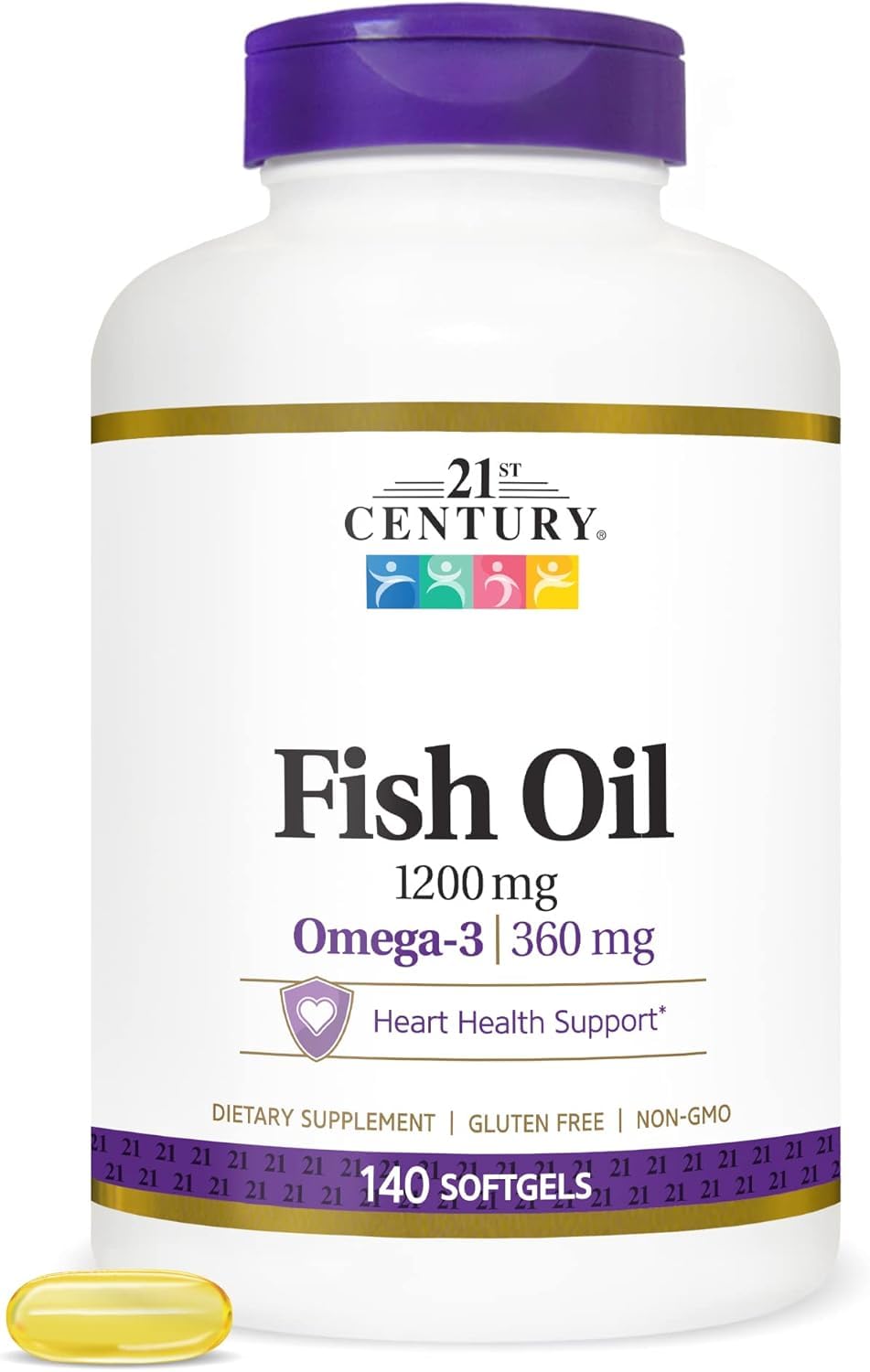 21st Century Fish Oil Omega 3-6 1200 mg Softgels, 140 Count