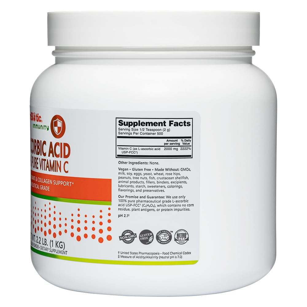 NutriBiotic Ascorbic Acid Vitamin C Powder 35.2 oz