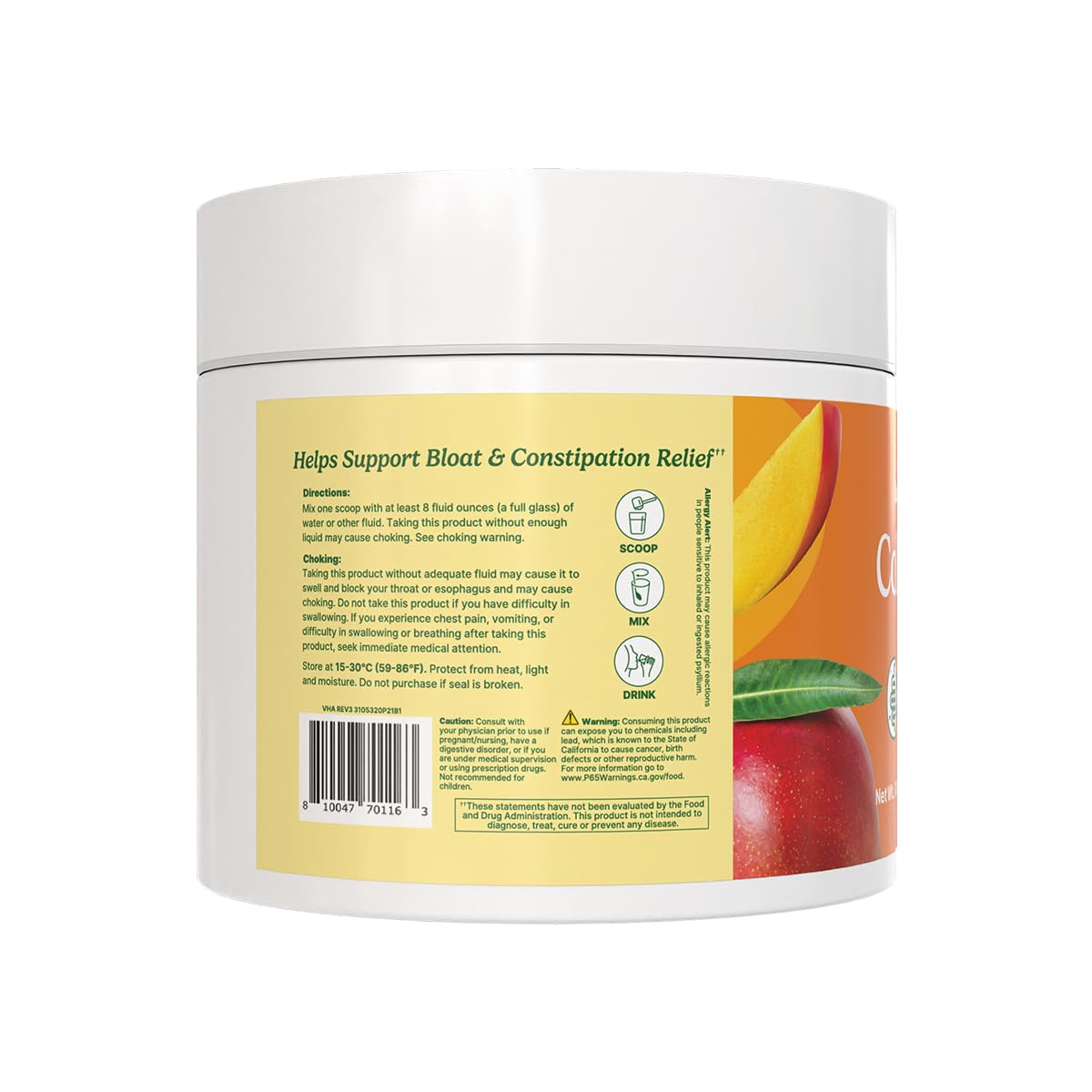 Santo Remedio Colon Plus Colon Cleanser Dietary Psyllium Husk Fiber and Probiotics Supplement Powder 7.4 oz