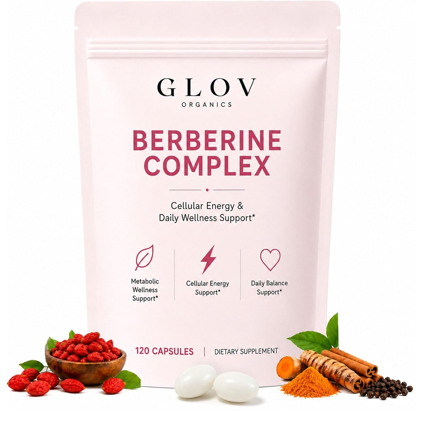 Glov Organics Berberine Complex Capsule 1 Count