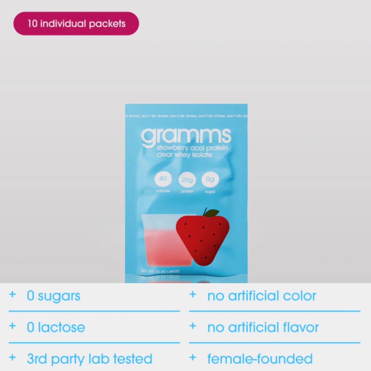 GRAMMS Clear Protein Powder, 249