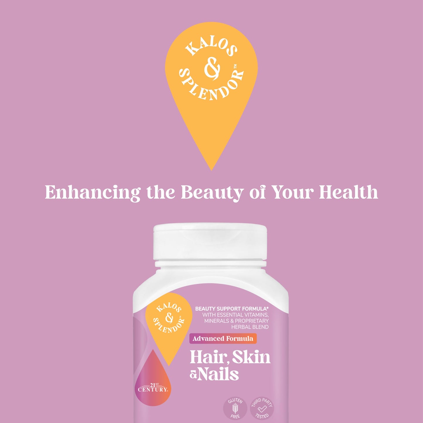 Kalos and Splendor 21st Century Hair, Skin and Nails Tablets, Advanced Formula, 50 Tablets