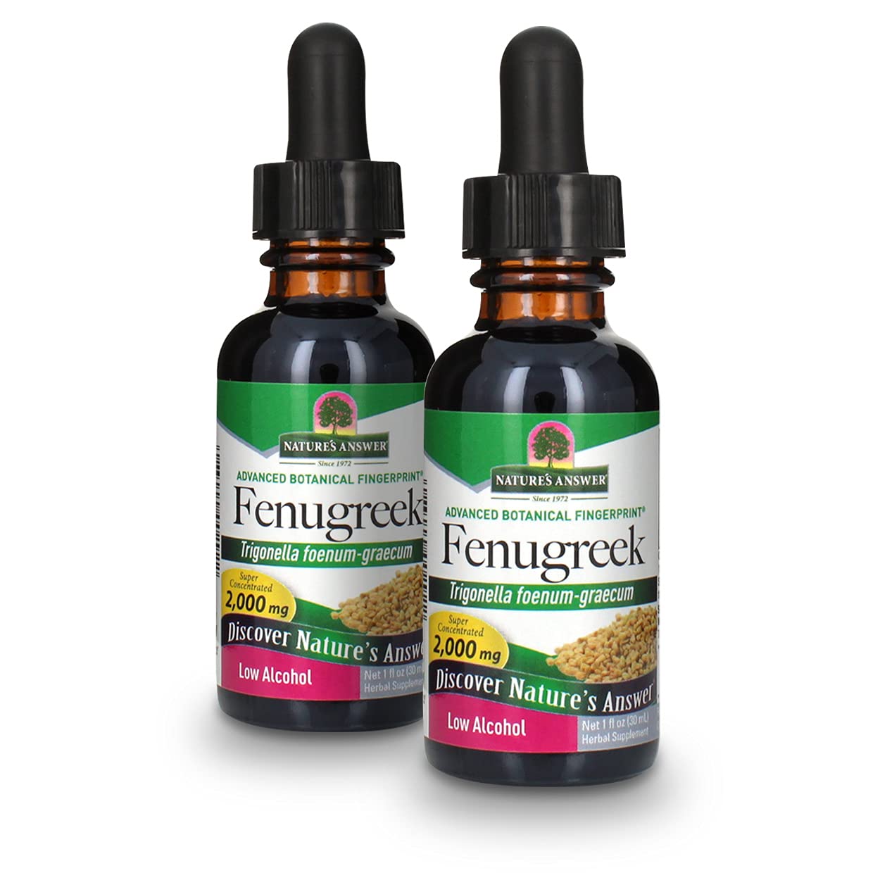 Nature's Answer Fenugreek Seed with Organic Alcohol 2000mg 1oz Extract Capsule 1 Count