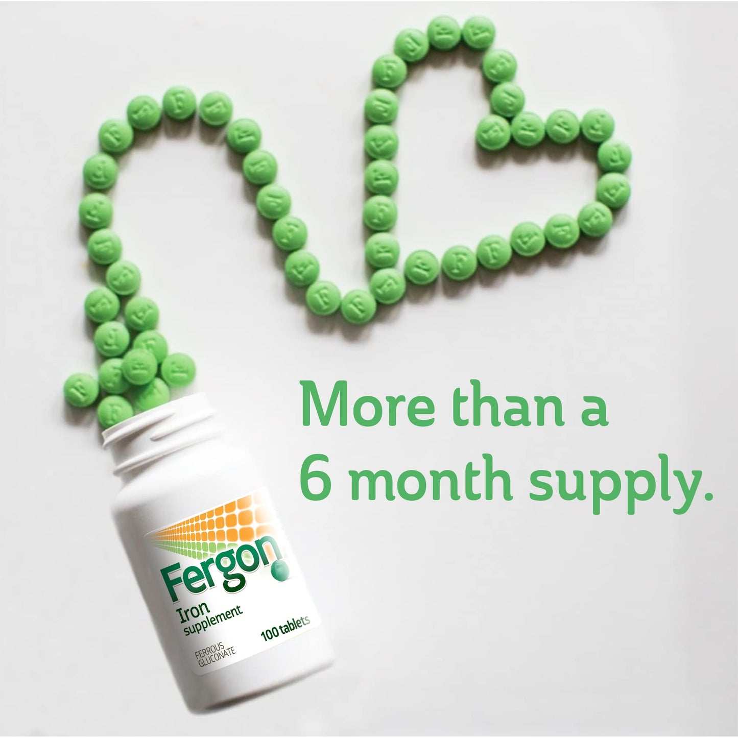 Fergon High Potency Iron Supplement, 100 Tablets