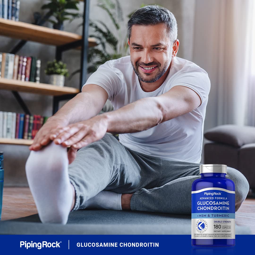 Piping Rock Glucosamine Chondroitin MSM and Turmeric 180 Capsules