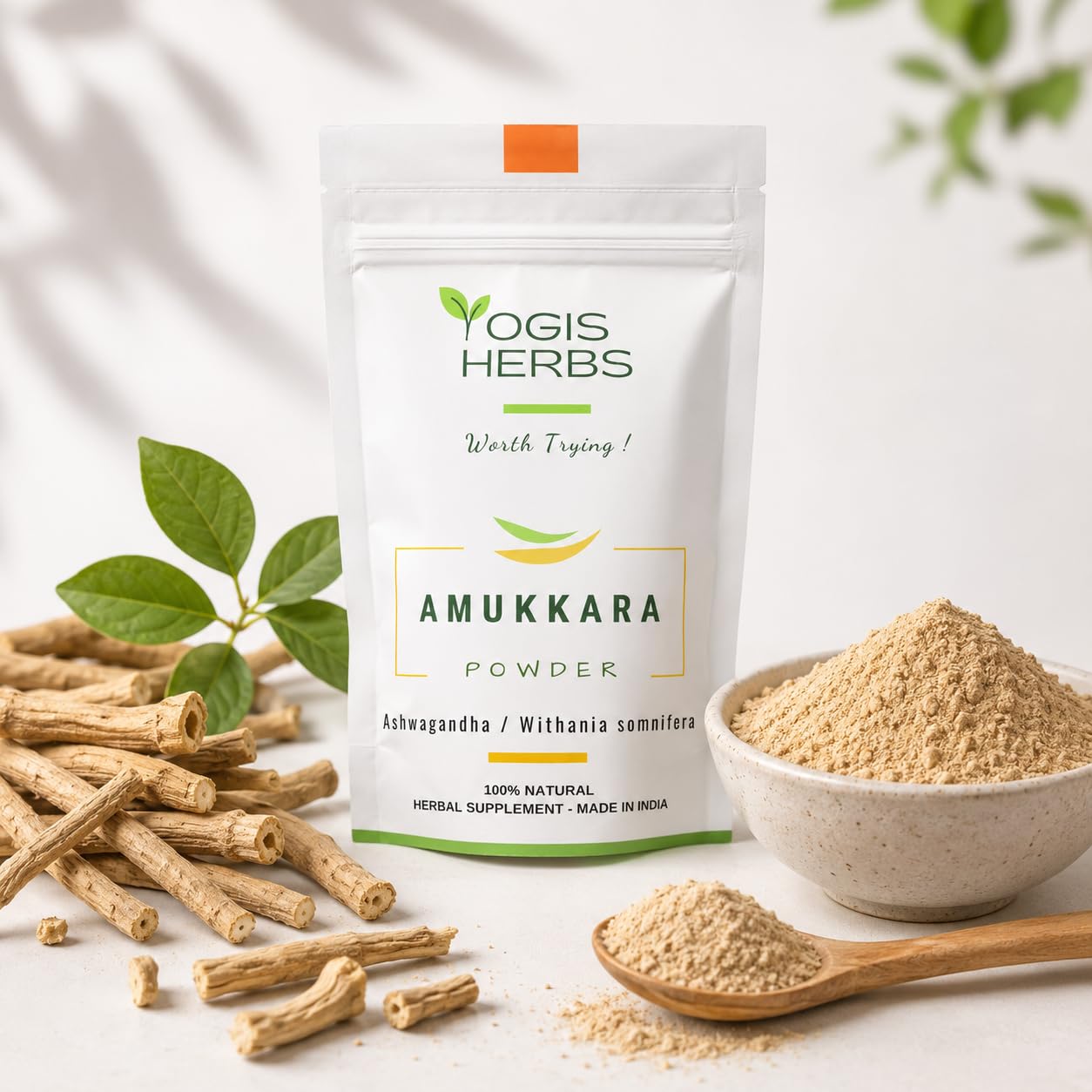 YOGIS HERBS Ashwagandha Root Powder, 16 oz