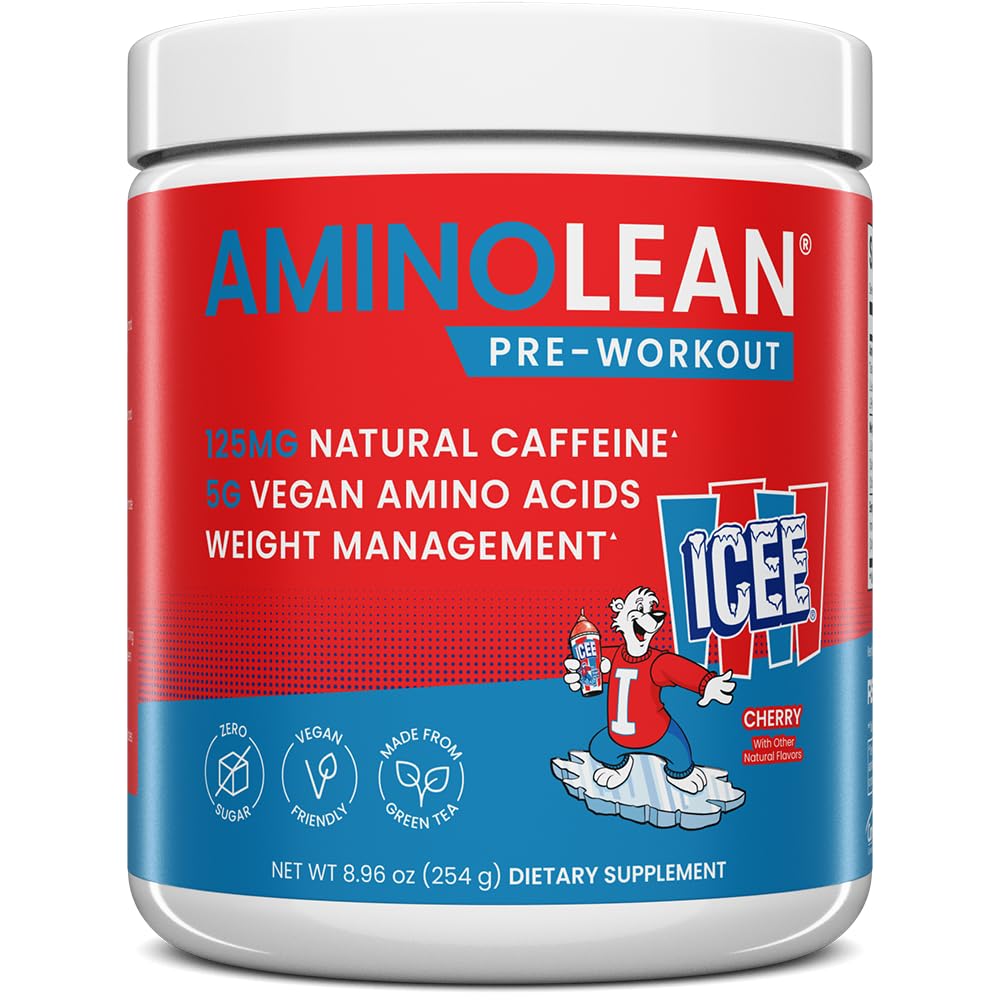 RSP NUTRITION AminoLean x ICEE Pre Workout Powder, Cherry, 30 Servings
