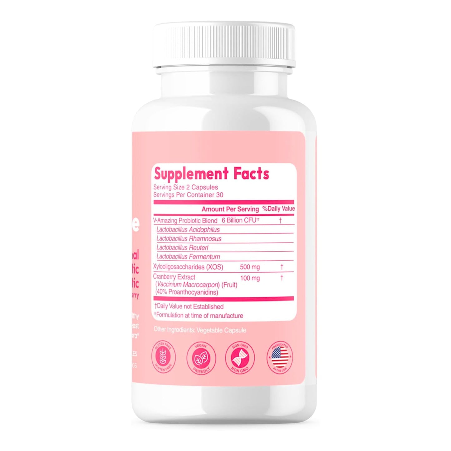 Mila Miamor ApHr-O-dYte Women’s Probiotic and Prebiotic with Cranberry, Gluten-Free, Non-GMO Supplement for Feminine Health, pH Balance, Odor Control, Urinary Tract 60 Capsules