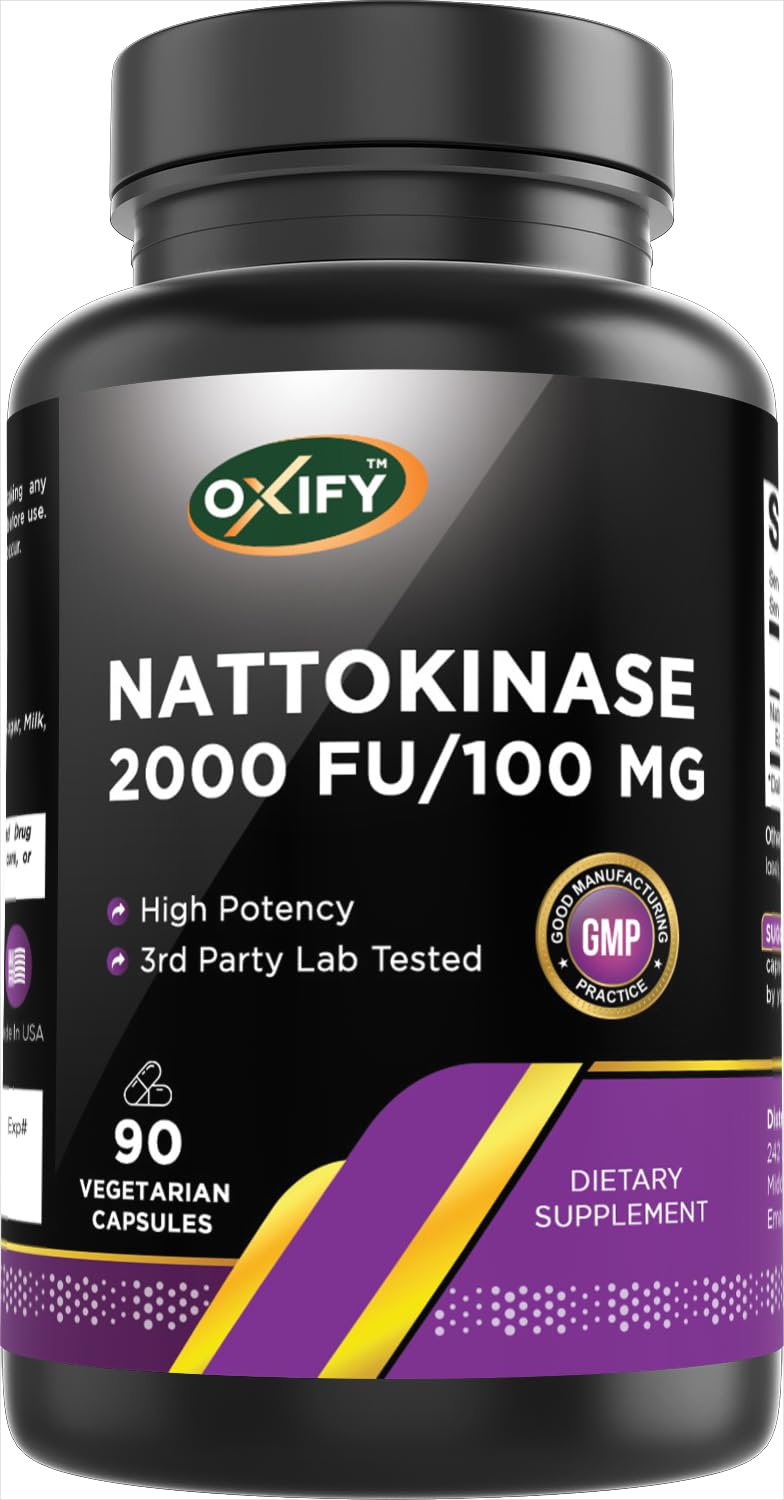 Oxify Nattokinase 2000 FU/100 mg Capsule, 90 Count