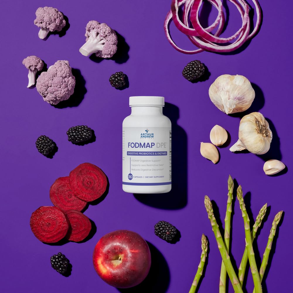 Arthur Andrew Medical FODMAP DPE Digestive Probiotics and Enzymes Capsules, 180