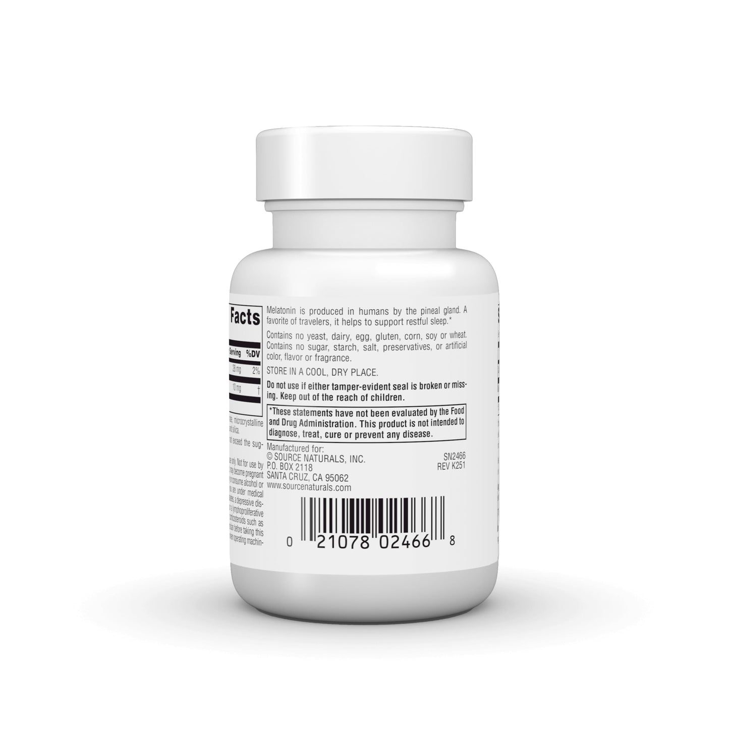 Source Naturals Sleep Science Melatonin 10 mg Tablet, 60 Tablets