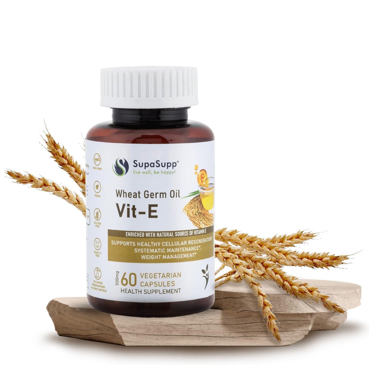 SRI SRI TATTVA VIT-E Wheat Germ Oil 500mg Capsule, 60 Capsules