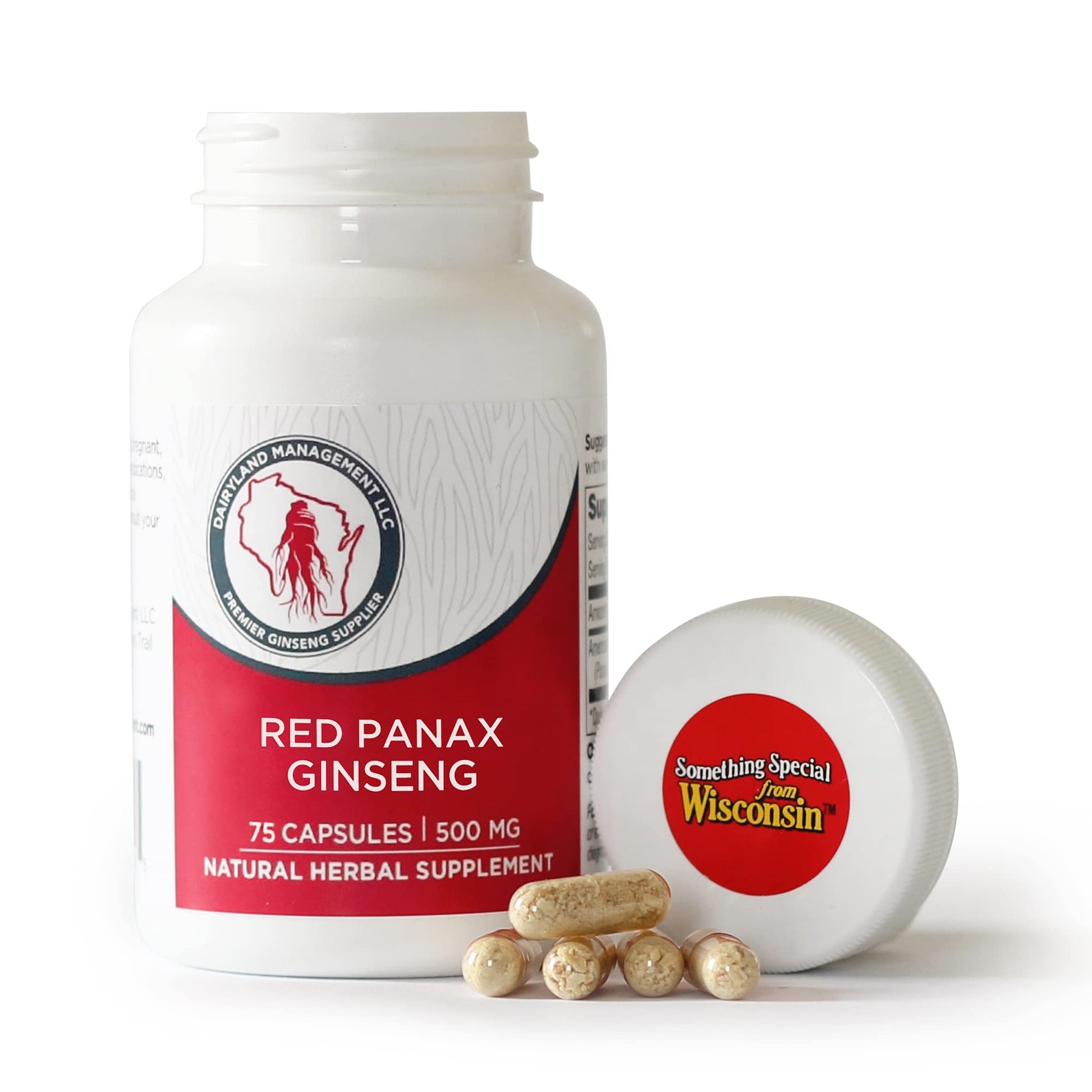 Dairyland Management LLC Korean Red Panax Ginseng Capsules 75 Count
