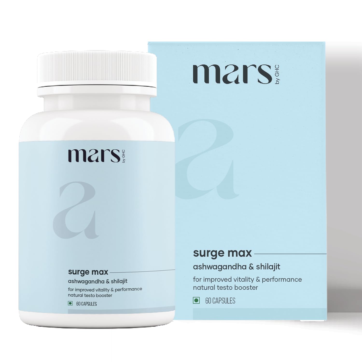 Mars by GHC Mars Surgemax Natural Capsules with Shilajit & Safed Musli, 60 Capsules