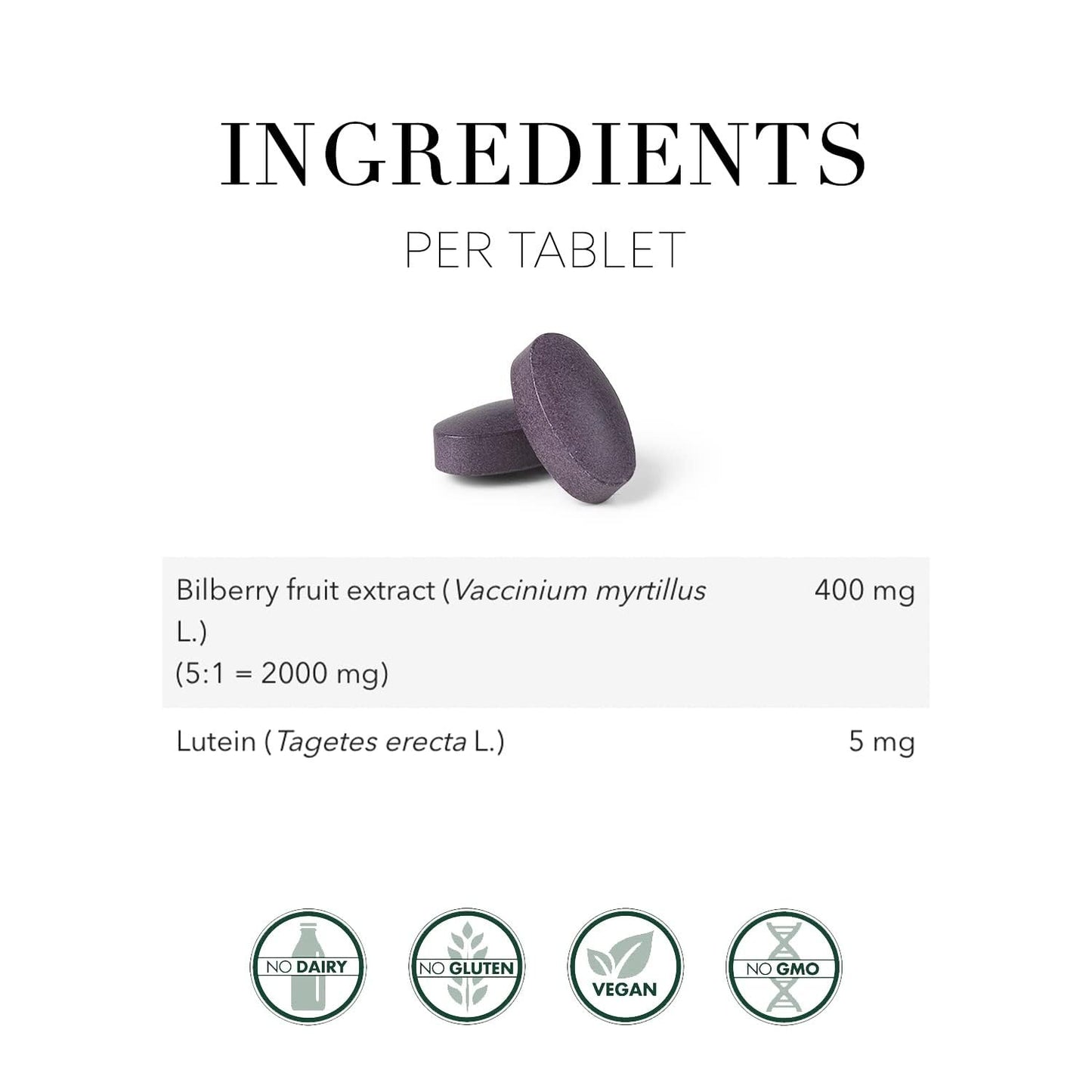 NEW NORDIC Blue Berry Eye Vitamin Supplement Daily Vision Support Tablet 60 Count
