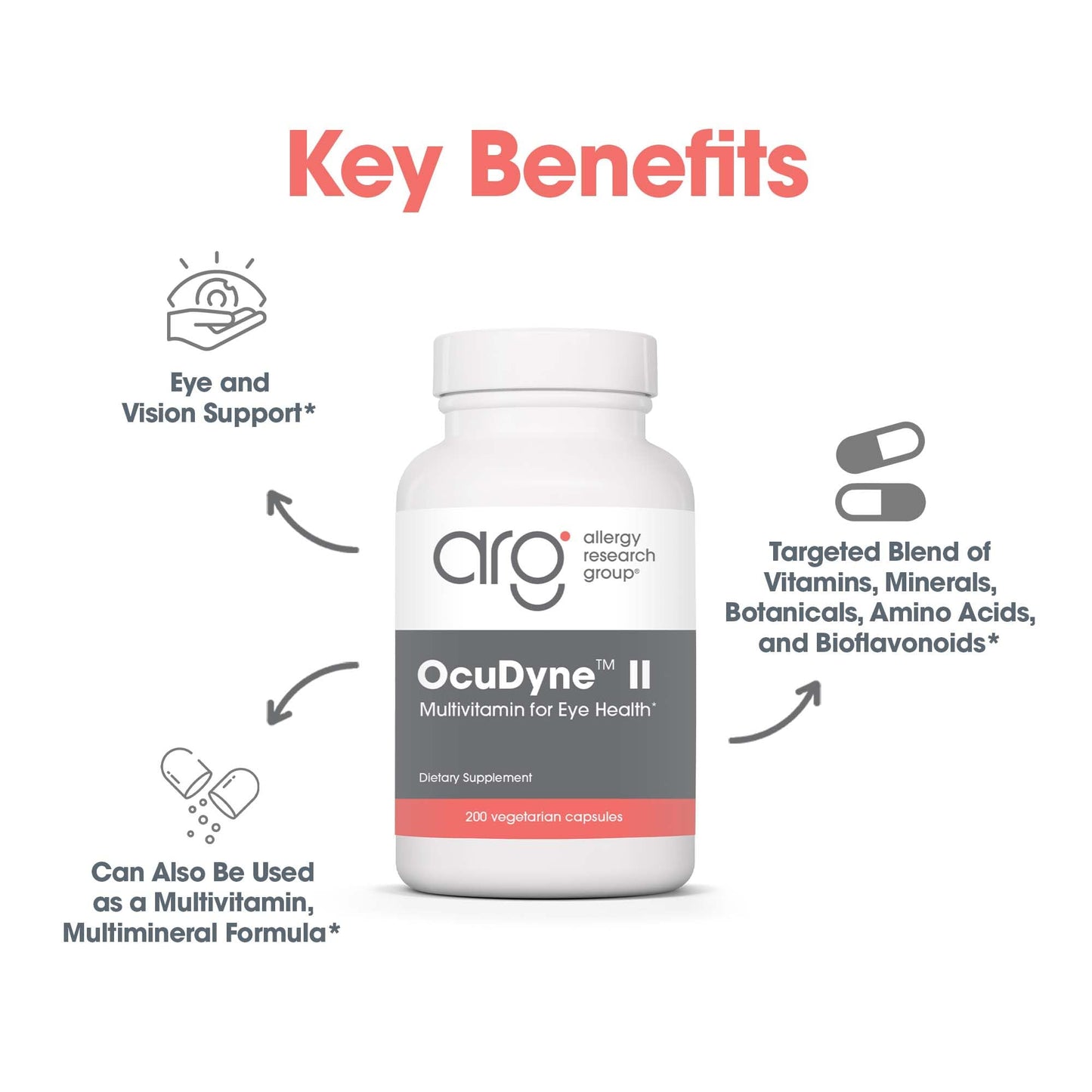 Allergy Research Group OcuDyne II Supplement Capsule 200 Count