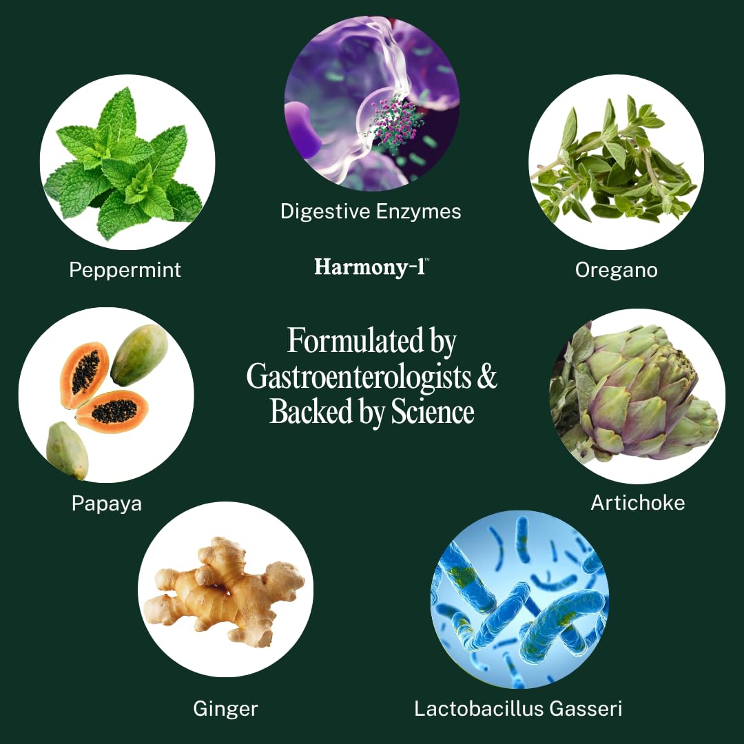Harmony-1 Physician Formulated GLP-1 Digestive Support Capsule, 60 Capsules