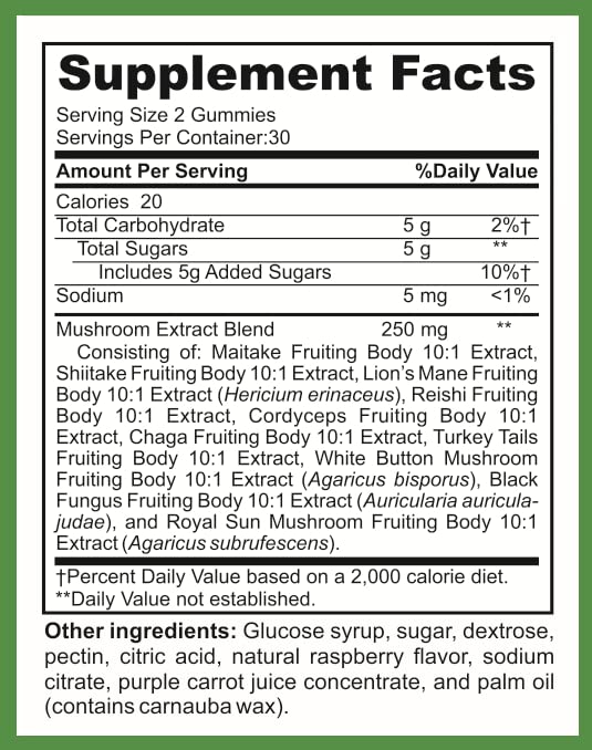 LifeSource Vitamins 10 Mushroom Complex 10:1 60 Gummies