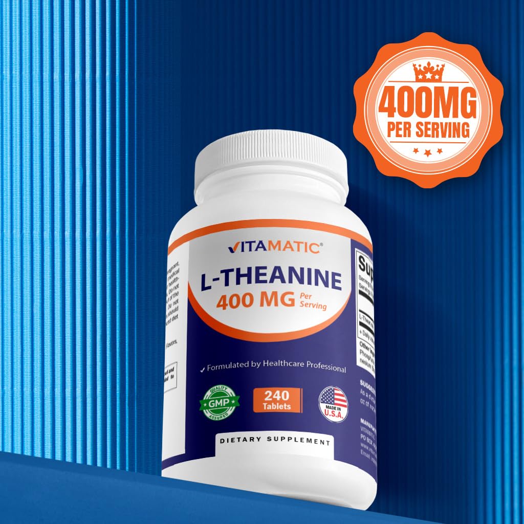 Vitamatic L-Theanine Supplement 400mg Tablet, 240 Tablets