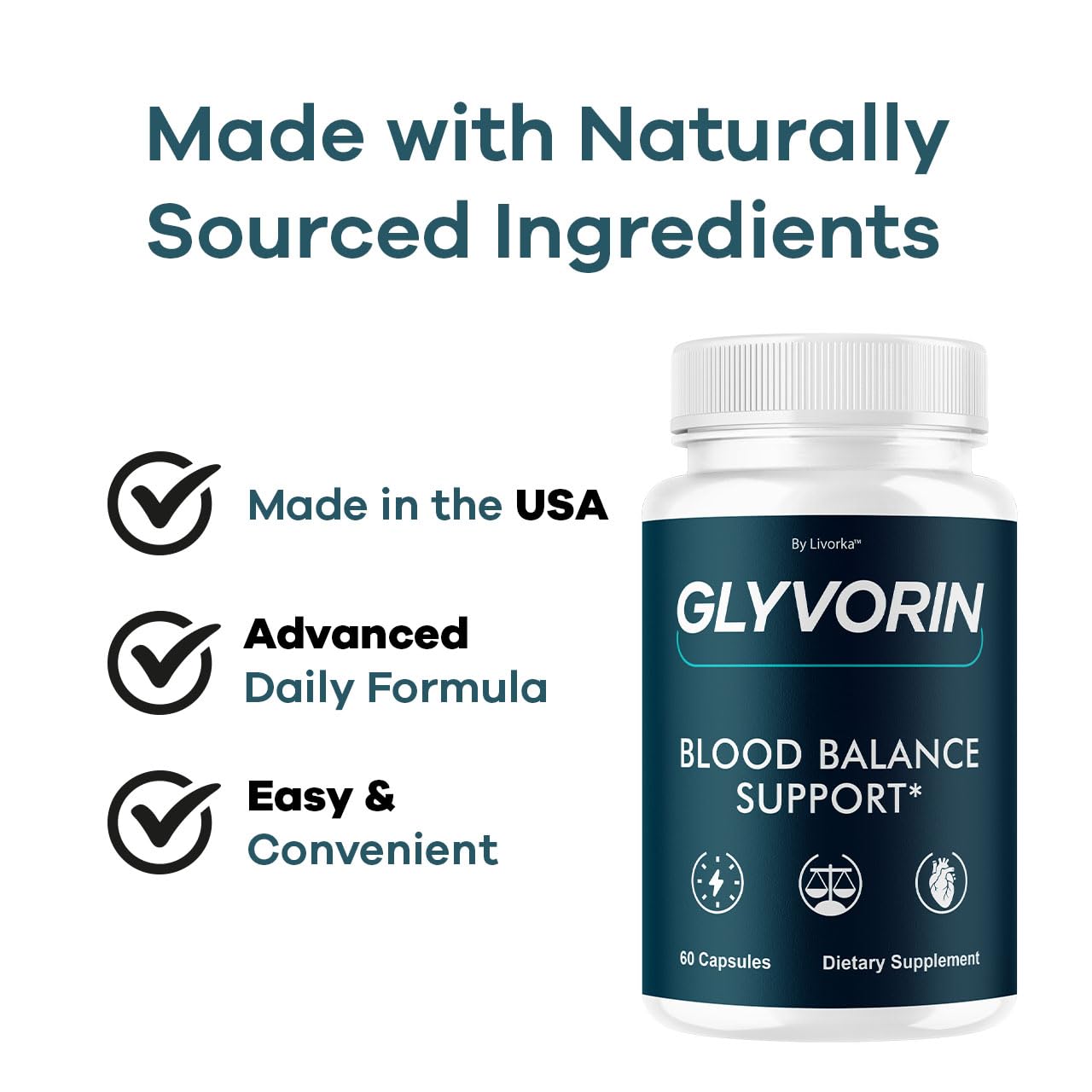 LIVORKA Glyvorin Capsules 60 Count