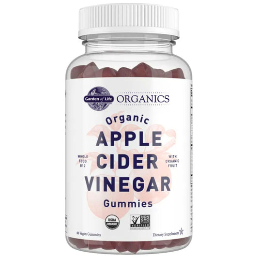 Garden of Life Organics Apple Cider Vinegar Gummies with Vitamin B12, 60 Gummies