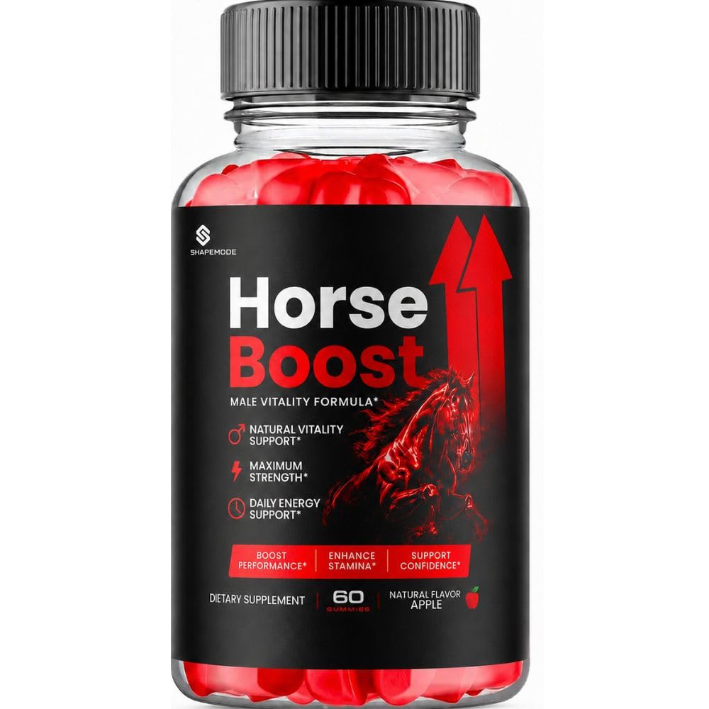 SHAPEMODE Horse Boost Gummies for Men, 60 Count