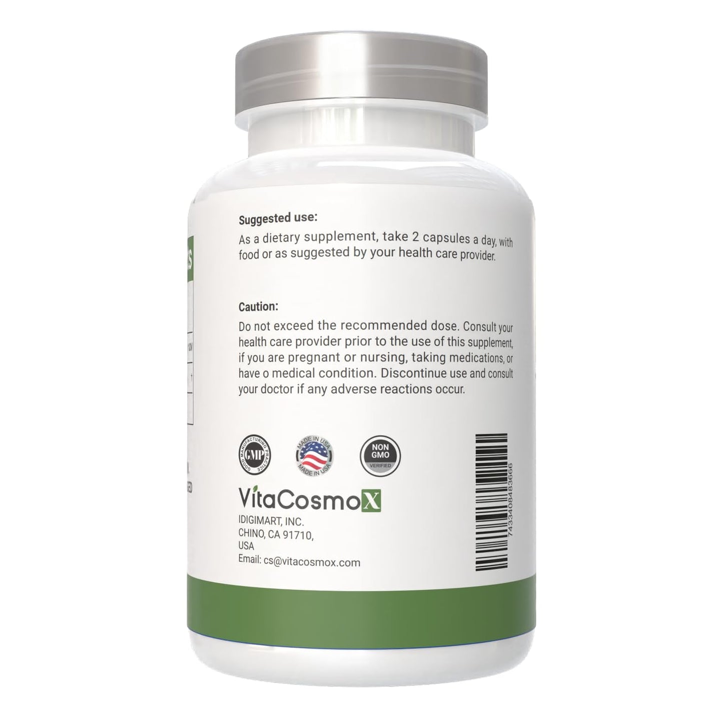 VitaCosmoX L-Carnitine Tartrate 1000mg, 240 Vegan Capsules