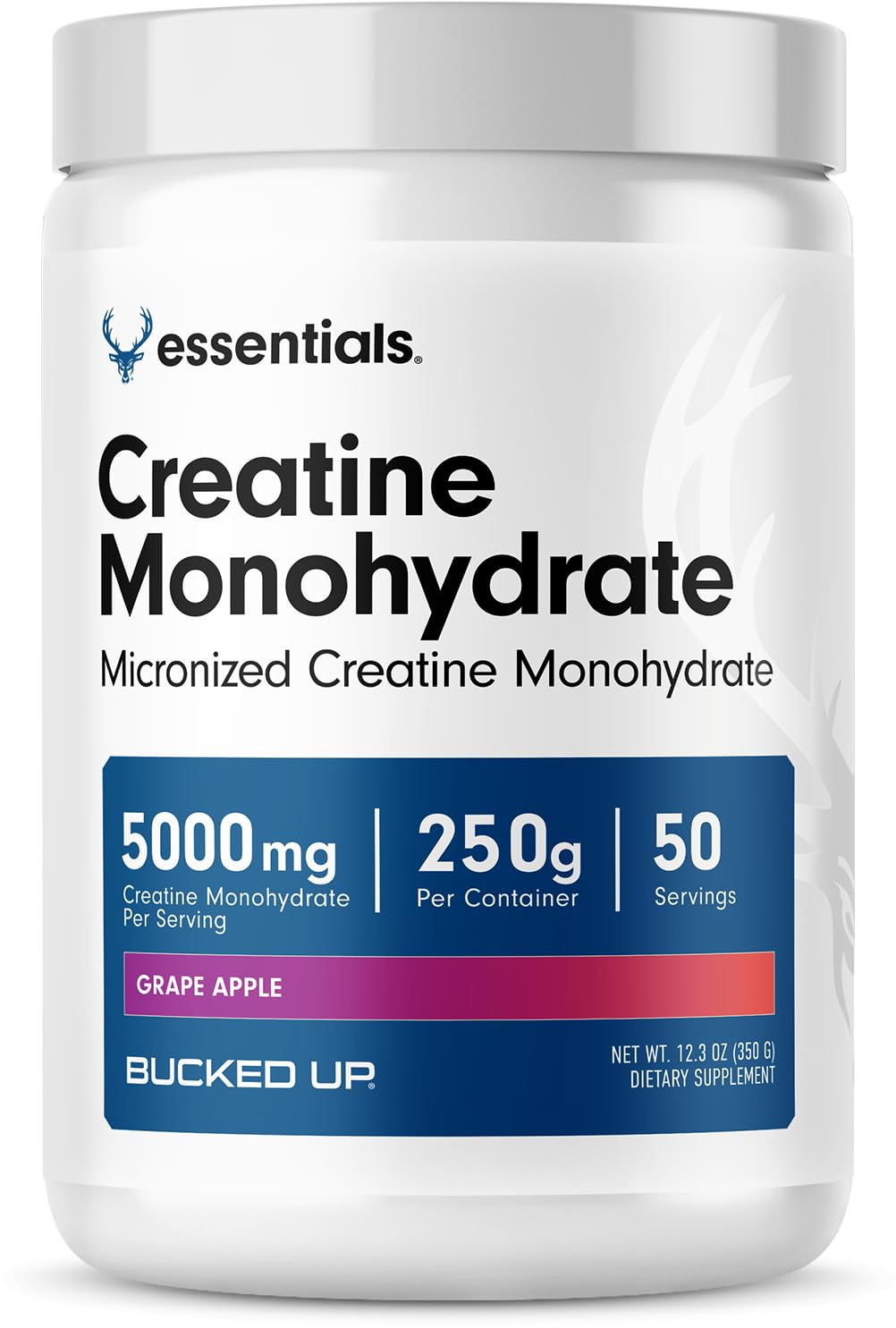 Bucked Up Grape Apple Creatine Monohydrate Powder 12.3