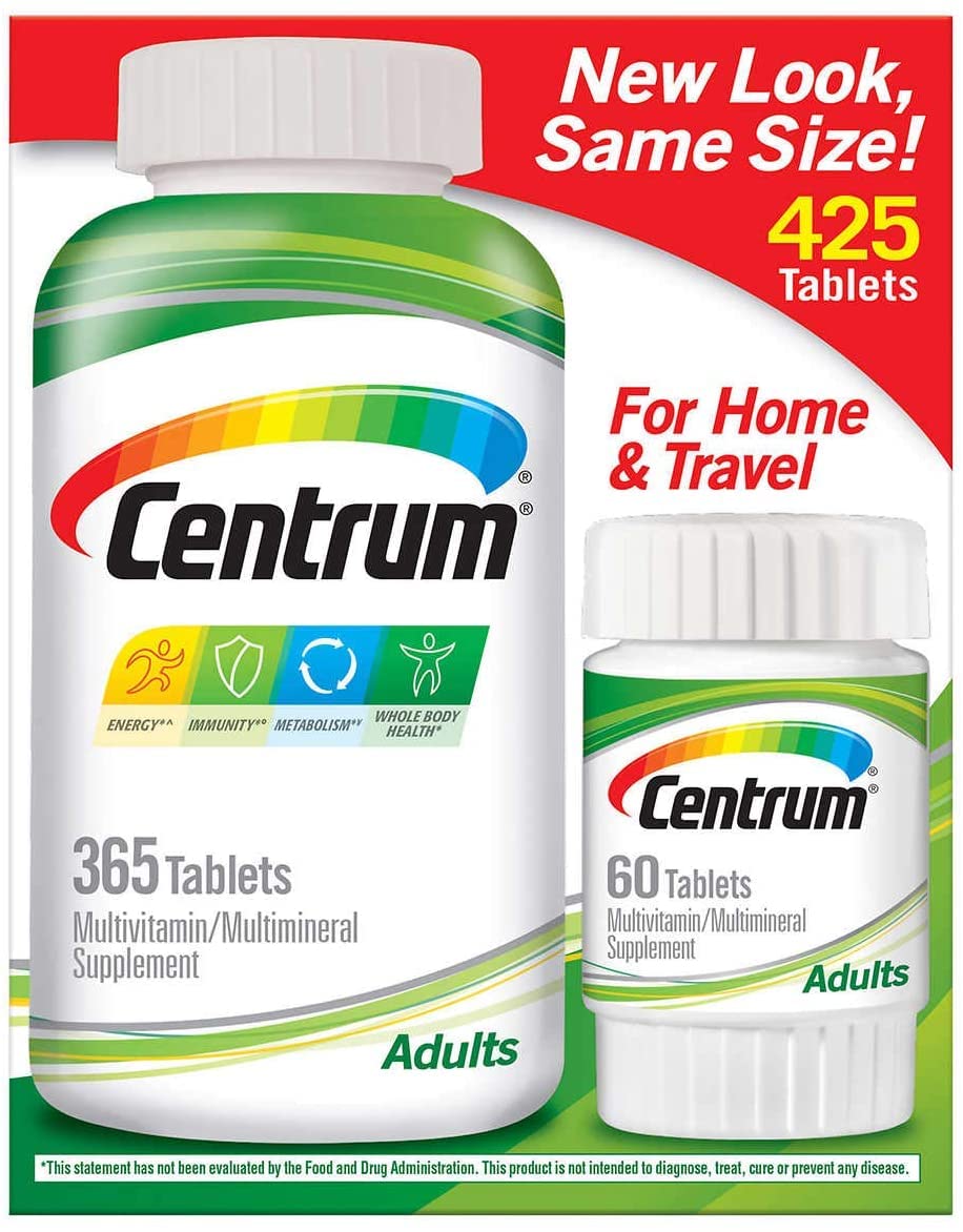 Centrum Multivitamin/Multimineral Supplement for Adults, 425 Capsules
