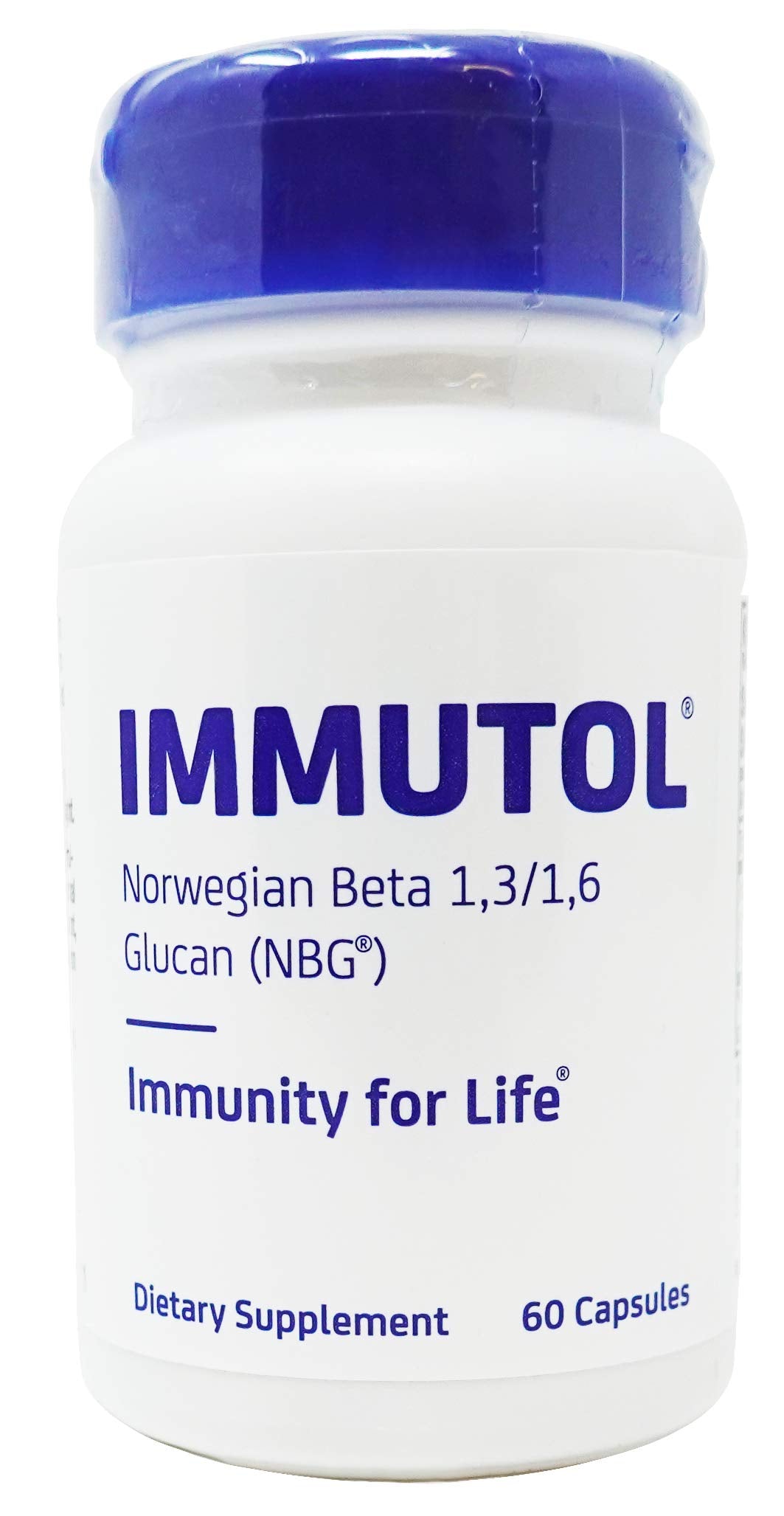 Immutol Norwegian Beta-1,3/1,6-Glucan (NBG) Capsules, 60 Count
