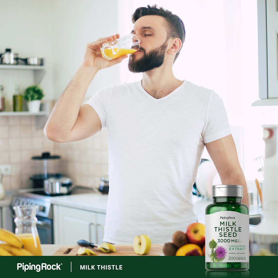 Piping Rock Milk Thistle Supplement Capsules 200