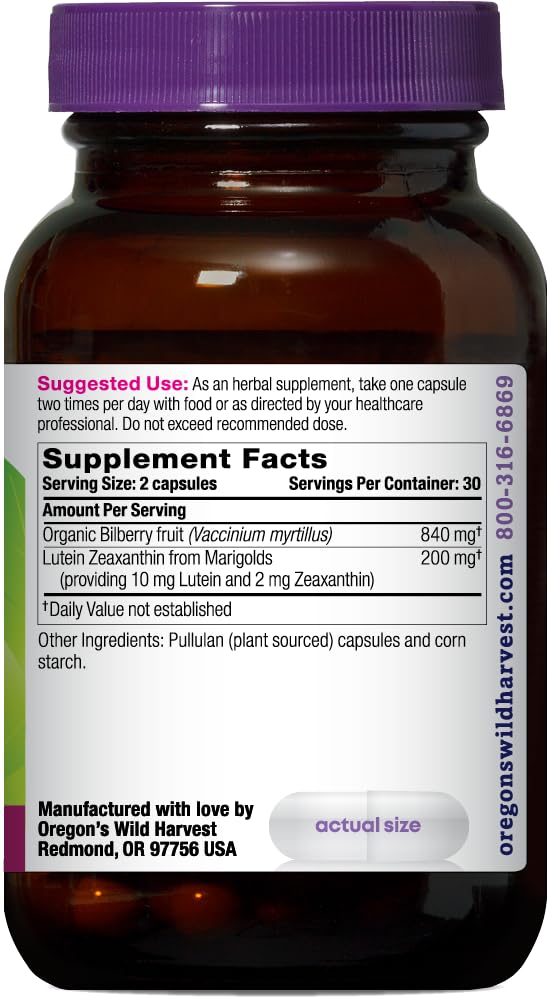 Oregon's Wild Harvest Eyes Love Lutein Capsules, 1 Count