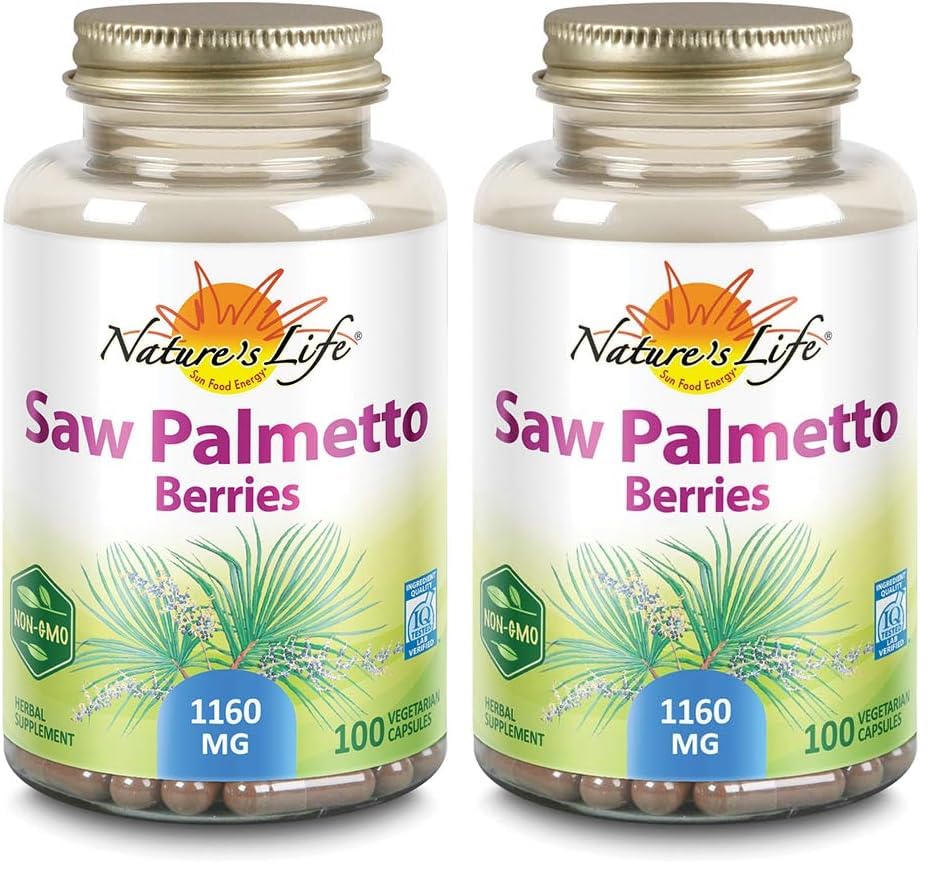 Nature's Life Saw Palmetto Berries 1160 mg Capsules, 200 Count