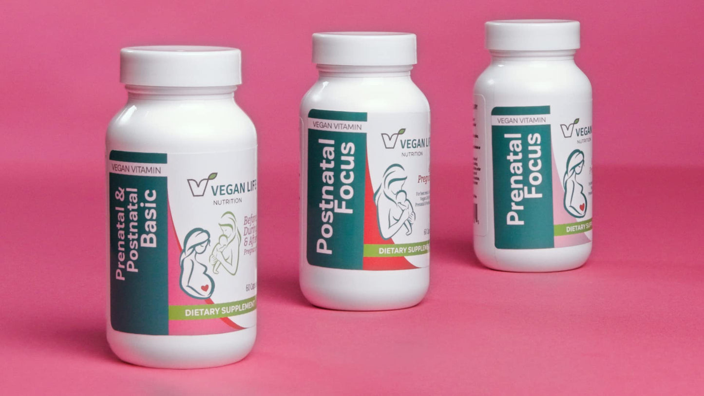 Vegan Life Nutrition Vegan Prenatal Vitamins Capsules, 60 Capsules
