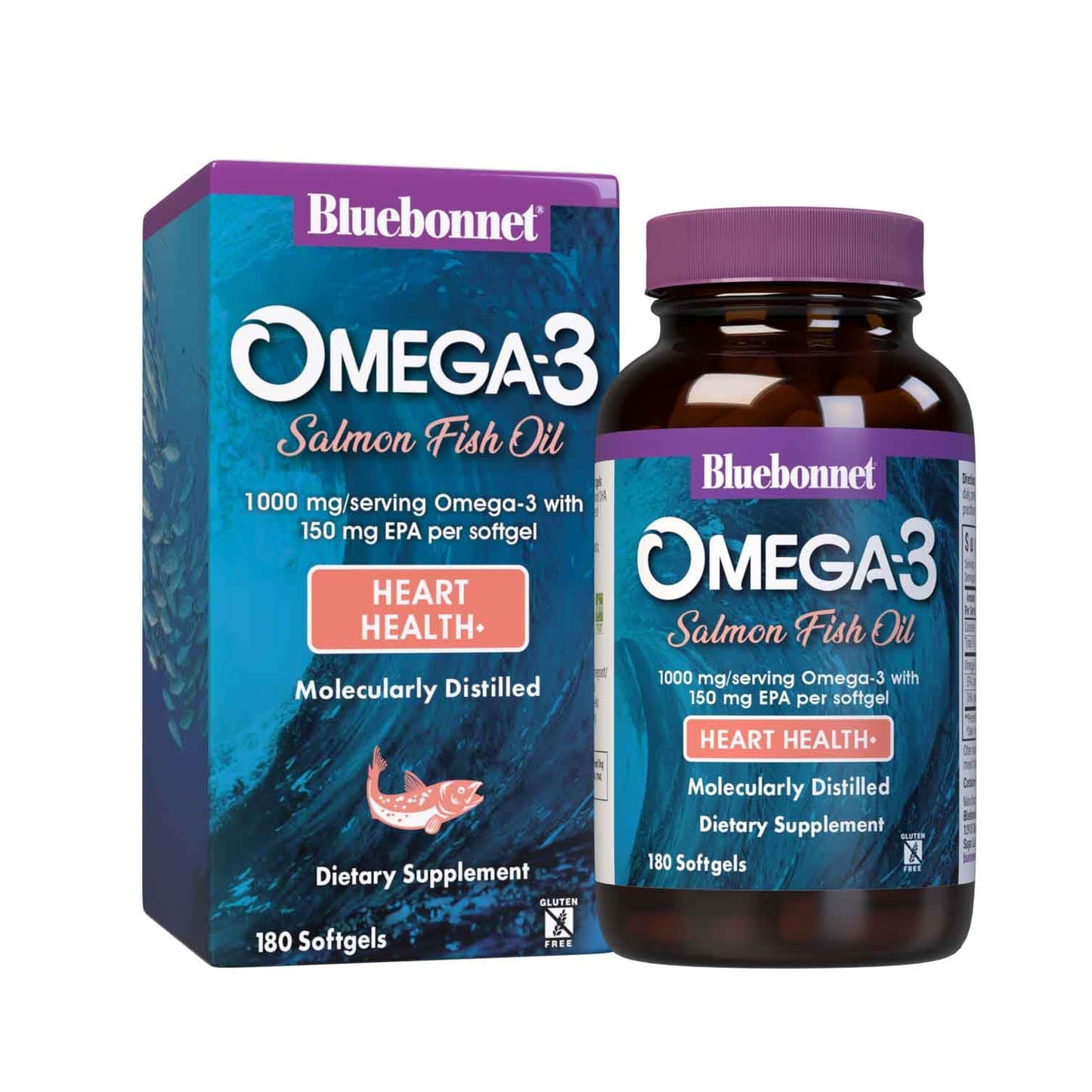 BlueBonnet Omega 3 1000 mg Softgels 180